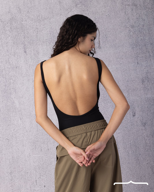 Backless Bodysuit in Black