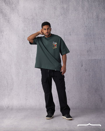 Spark Plug Oversize T-shirt in Olive