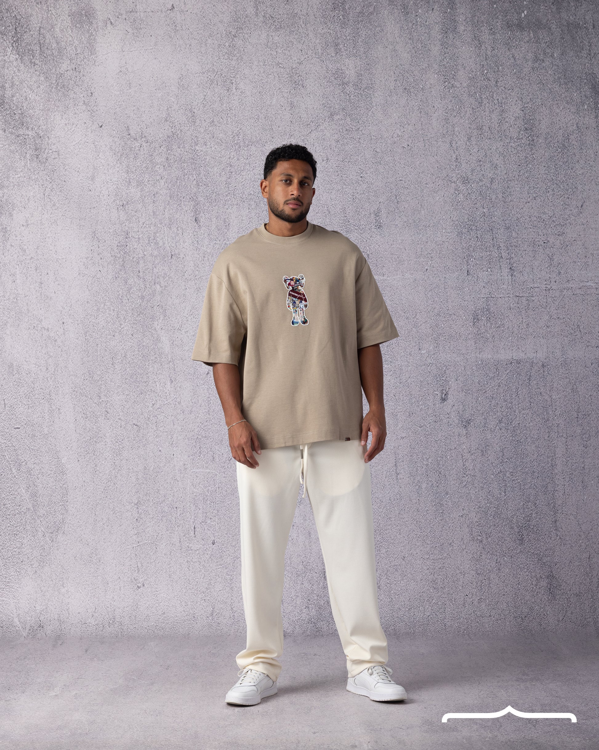 You Have Been Stached Oversize T-shirt in Beige