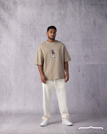 You Have Been Stached Oversize T-shirt in Beige