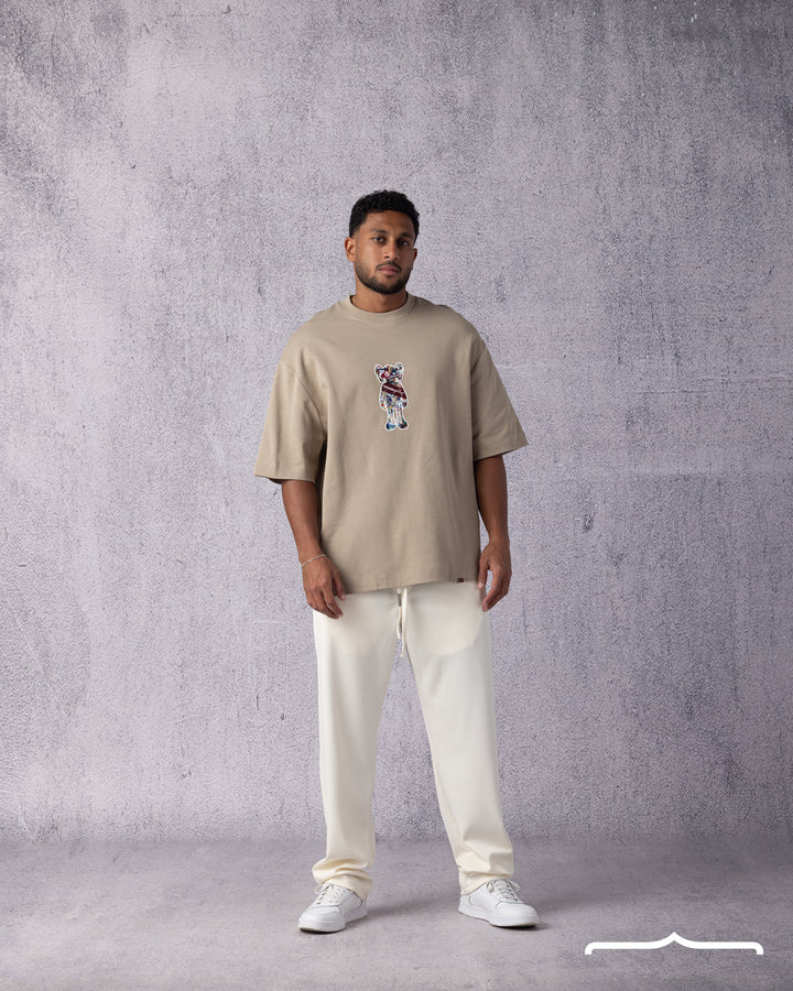 You Have Been Stached Oversize T-shirt in Beige