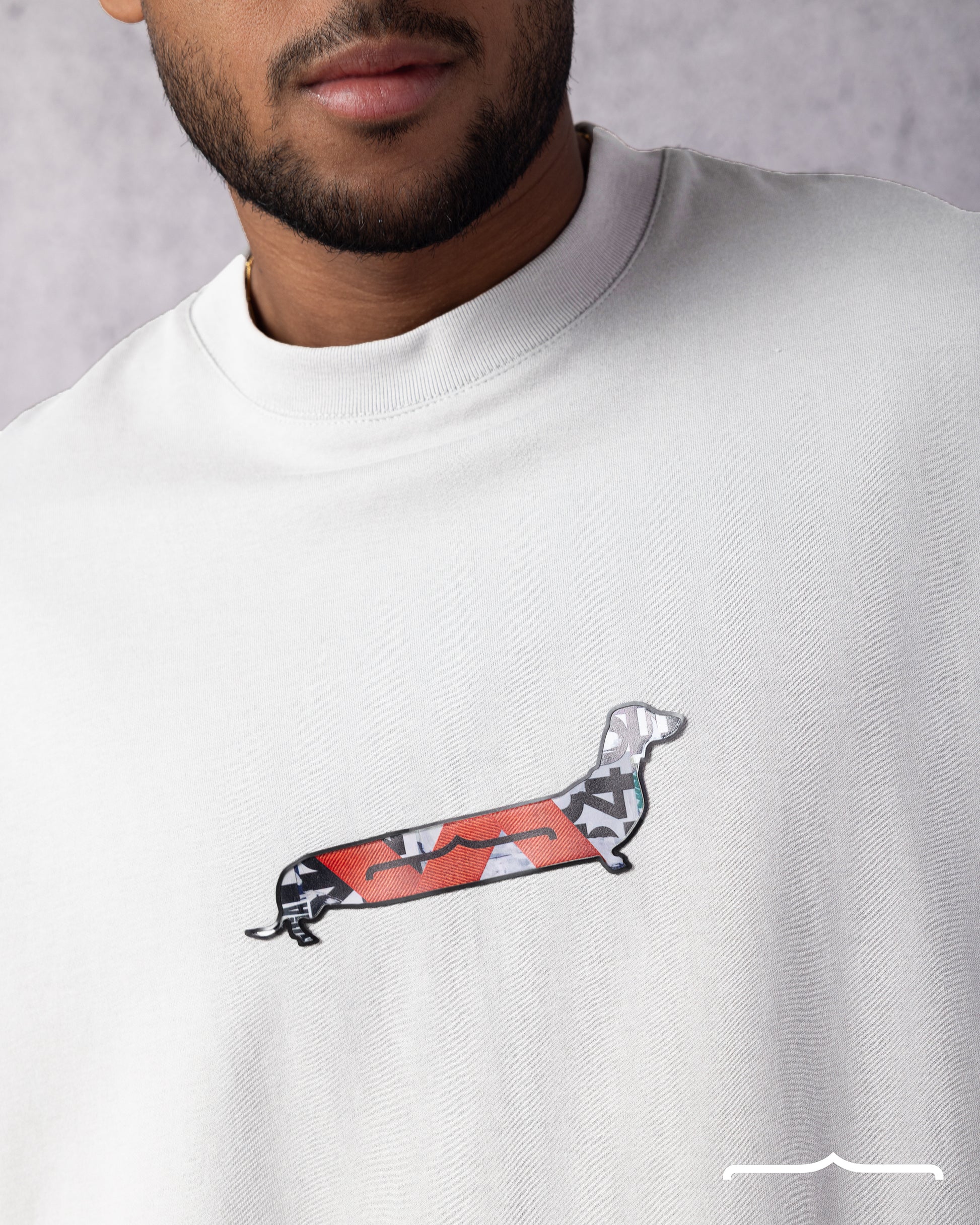 Sausage Dog Oversize T-shirt in White