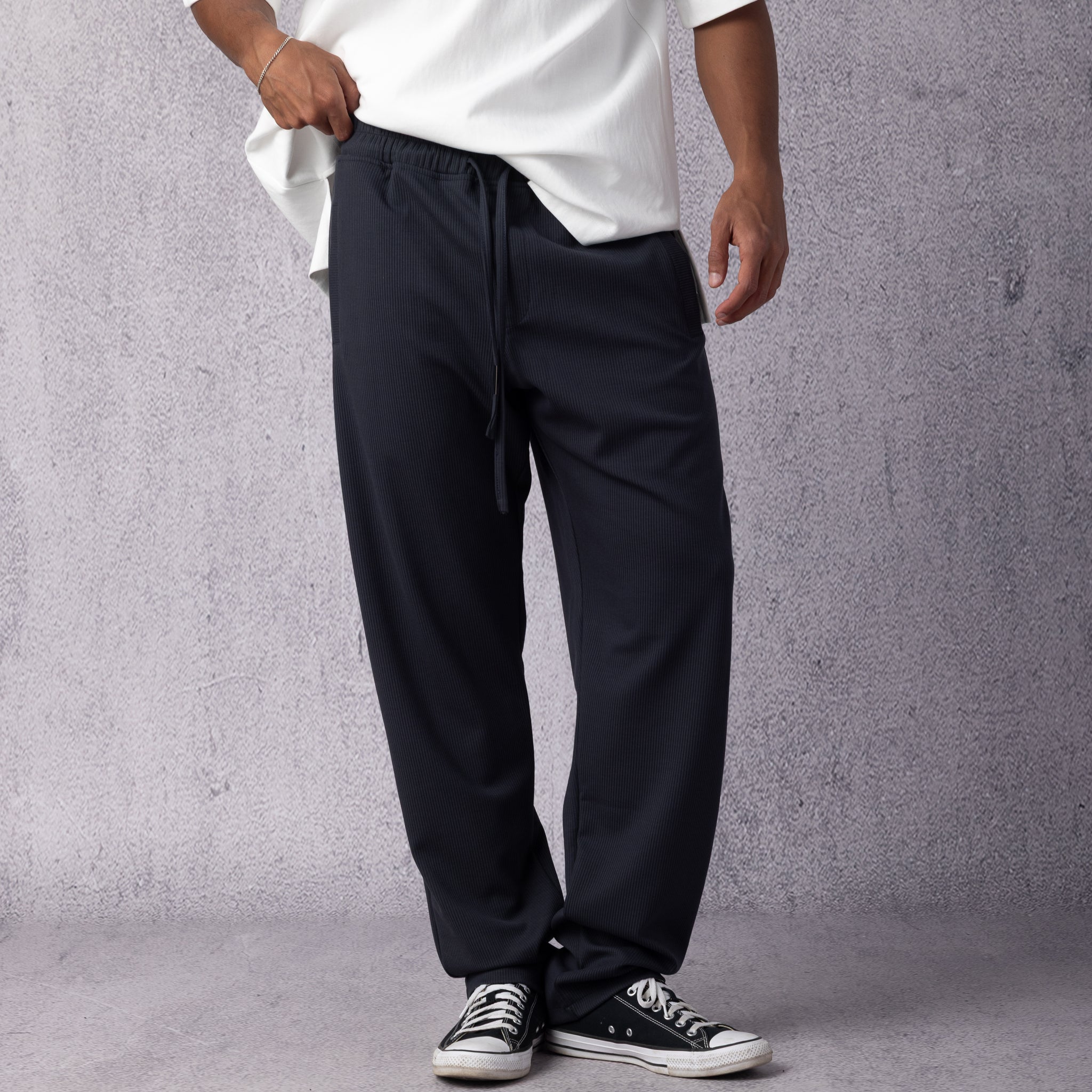 Textured Sweatpants Volume 2 in Naval Color