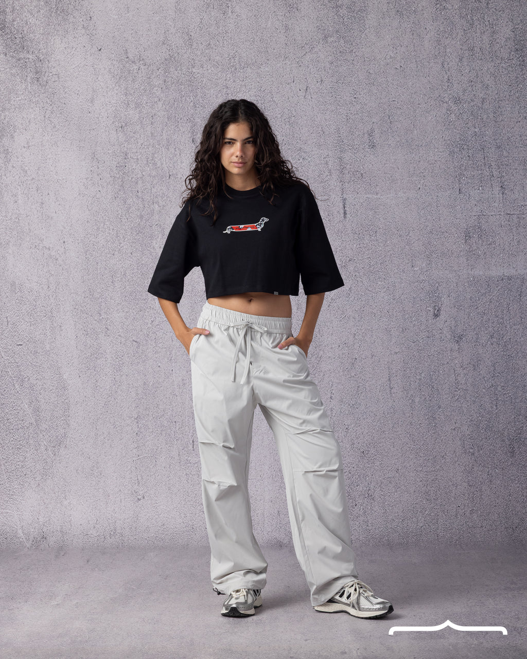Parachute pants in Light Grey