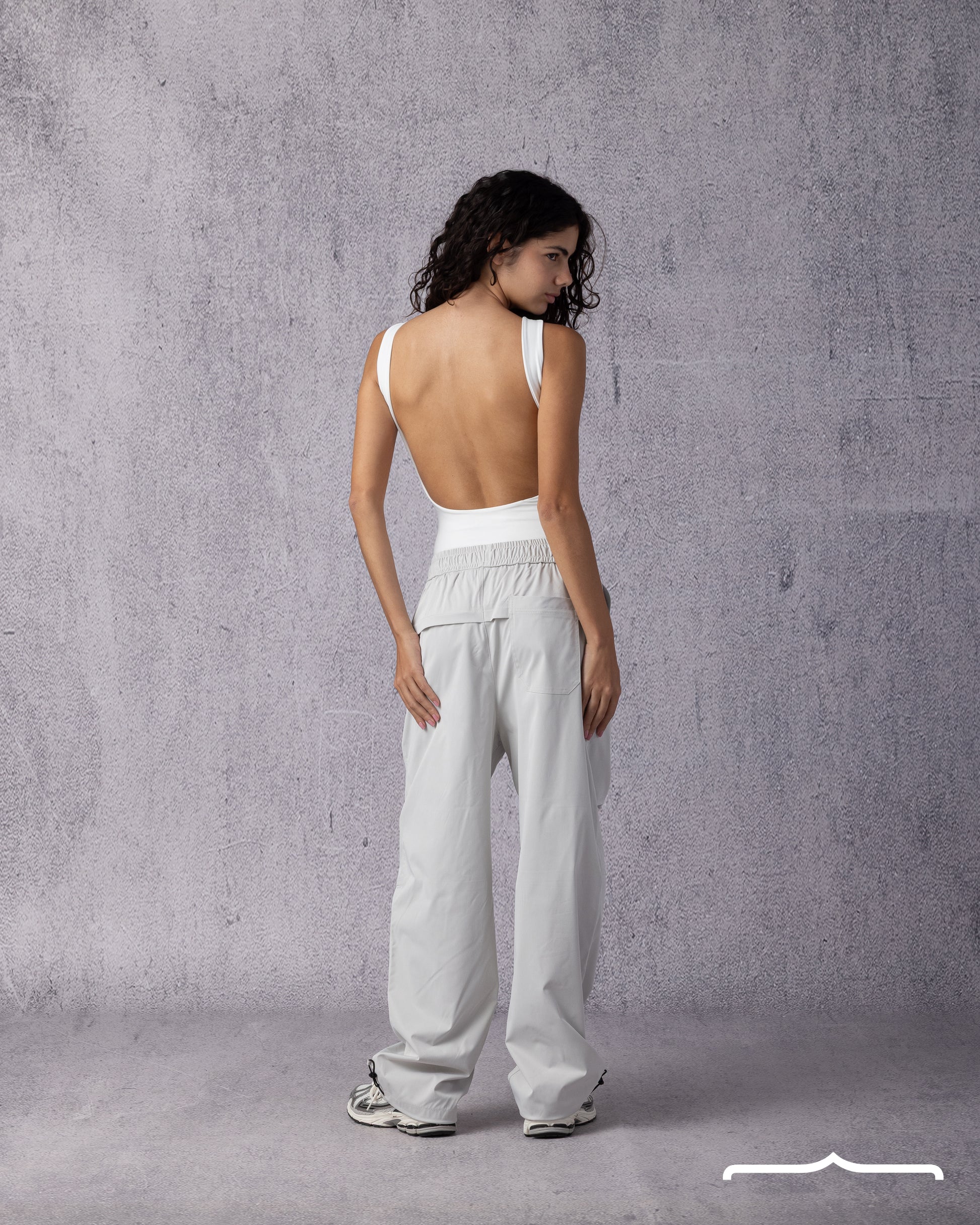 Backless Bodysuit in White