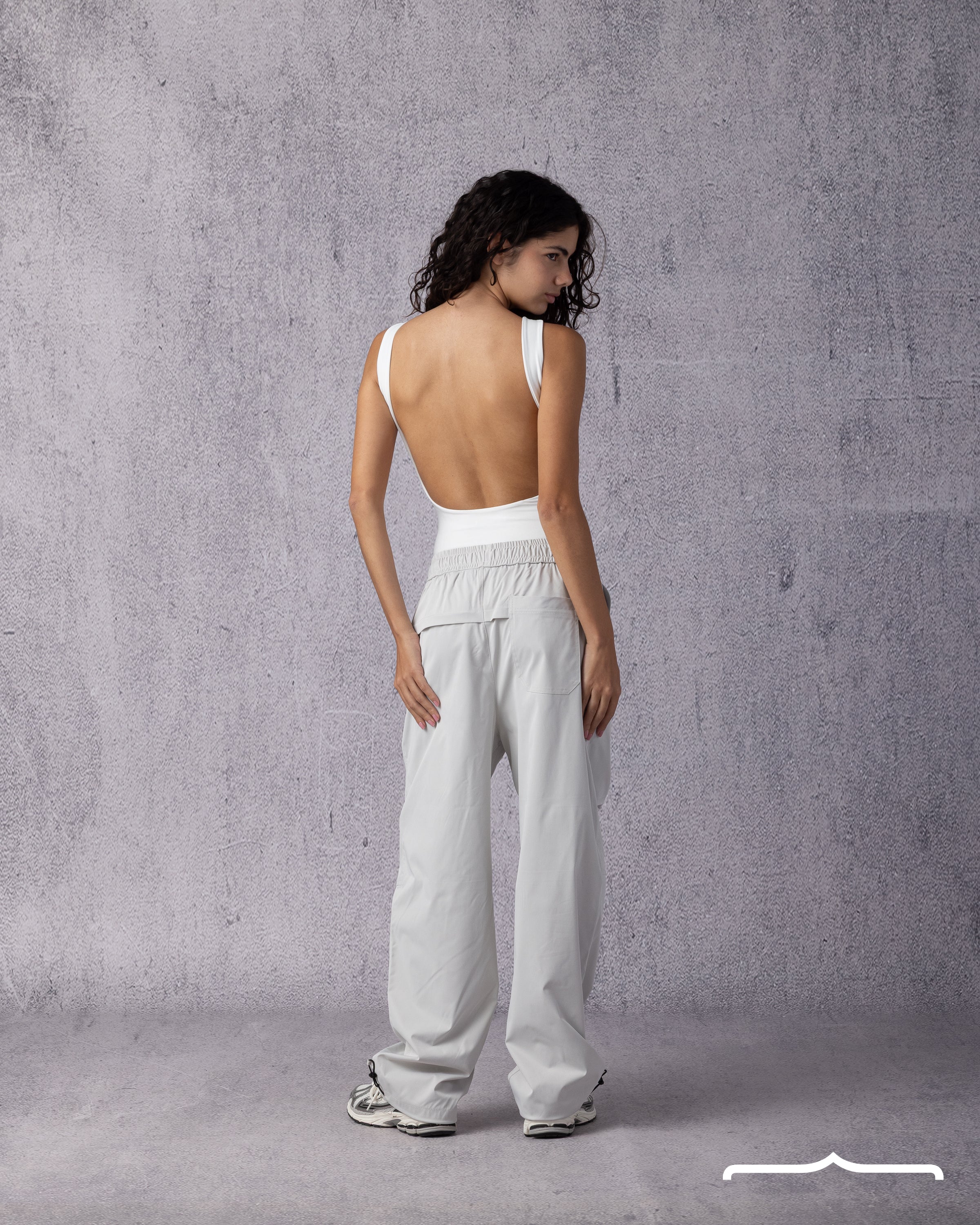 Backless Bodysuit in White