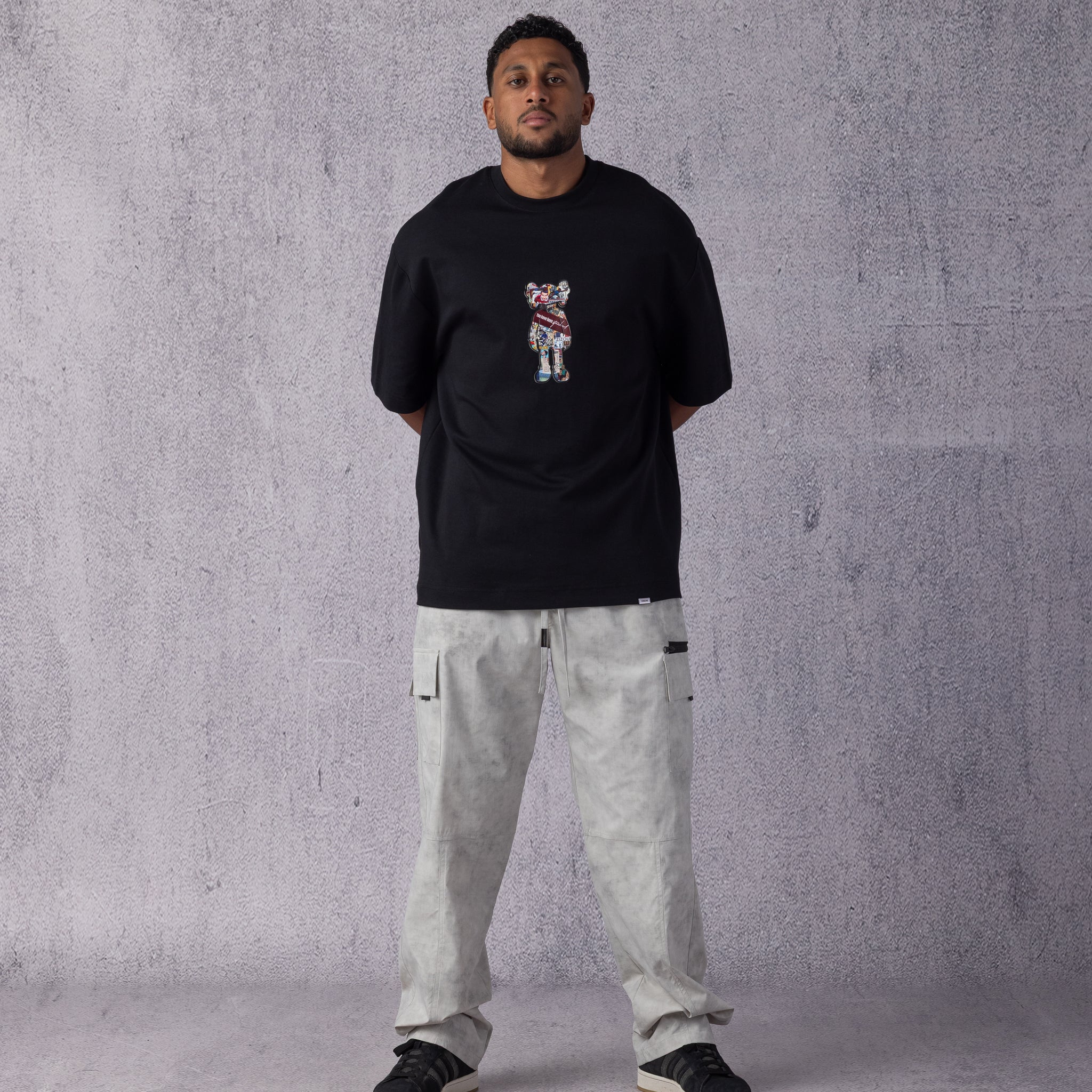 You Have Been Stached Oversize T-shirt in Black