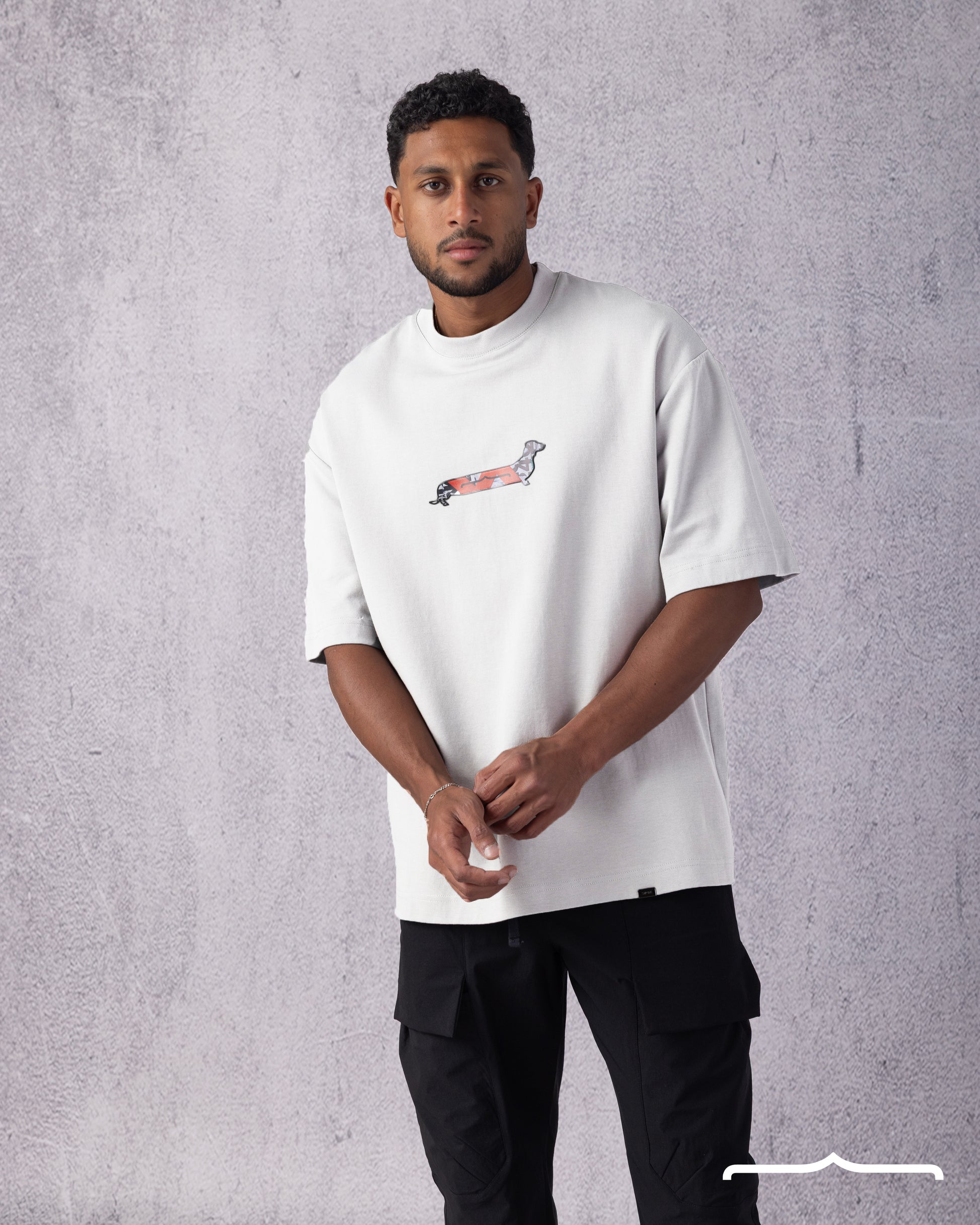 Sausage Dog Oversize T-shirt in White