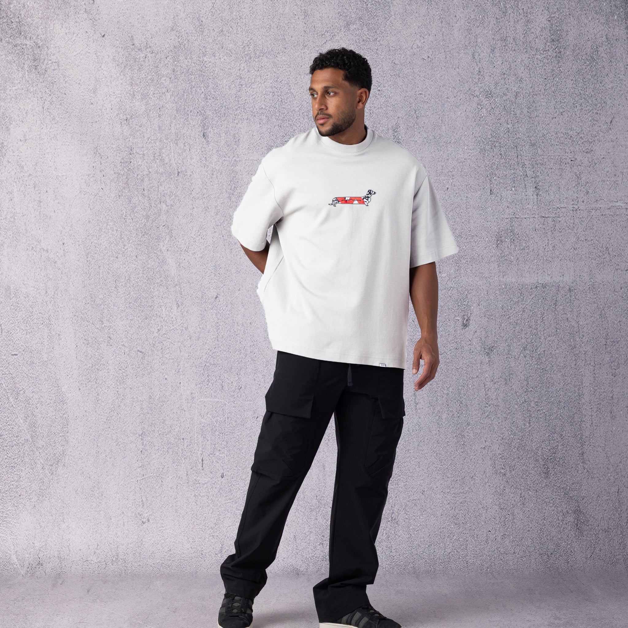 Sausage Dog Oversize T-shirt in White