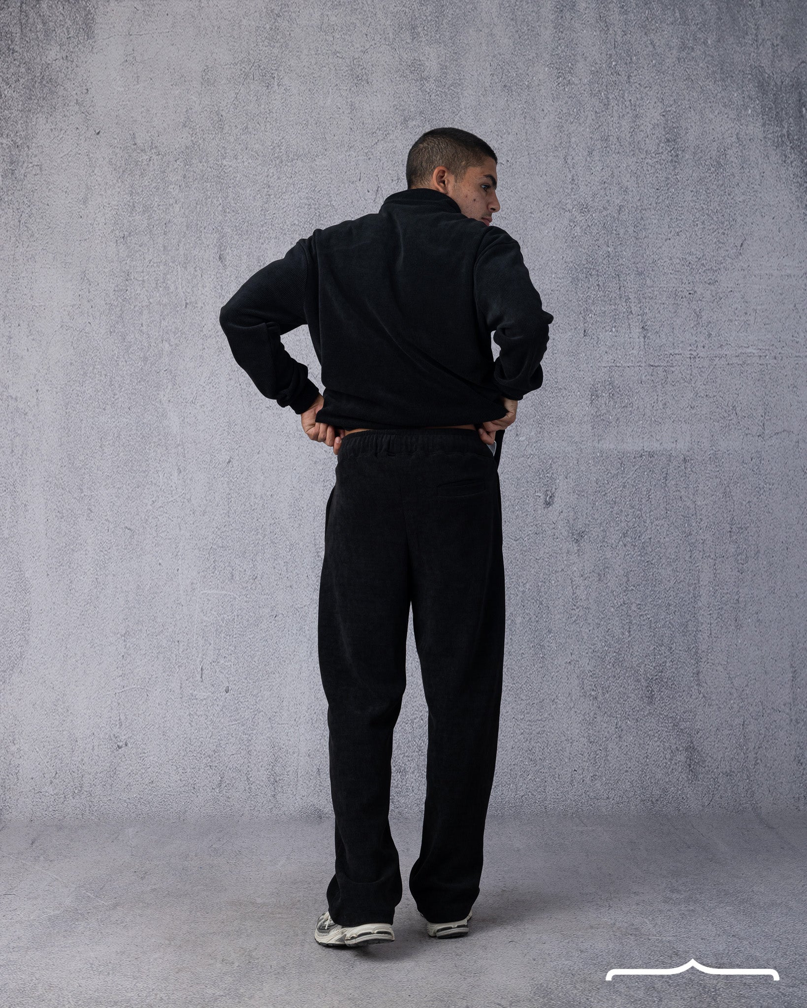 stache's Men's Textured pants in Black - Sizes Till 2XL