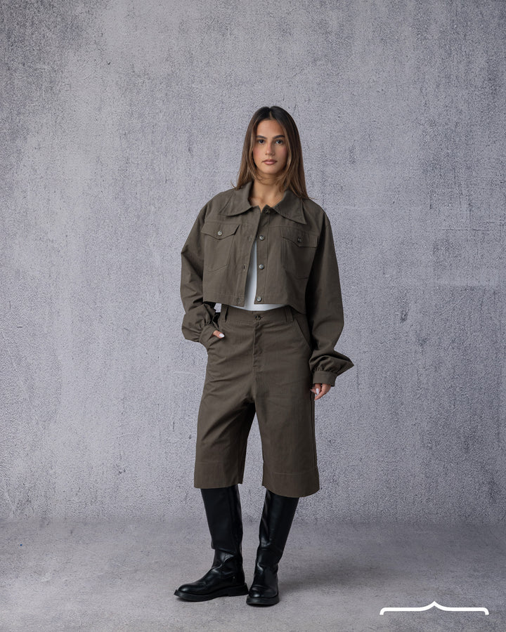 Statement Bermuda Set in Brown