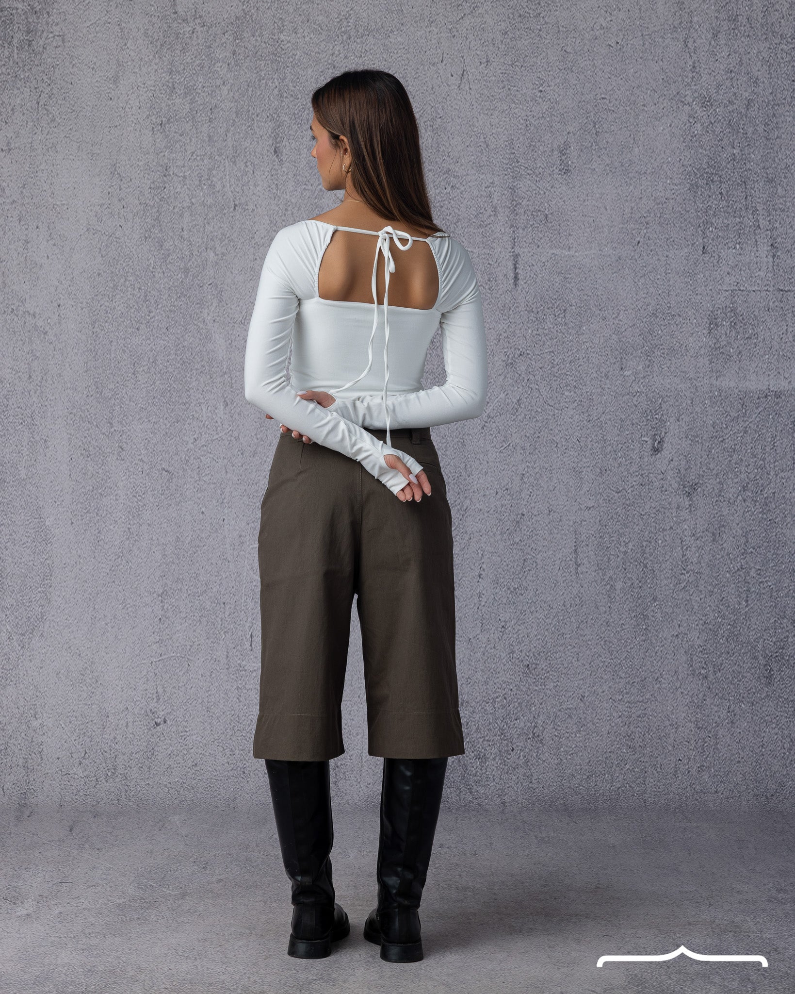 Off shoulder top in White