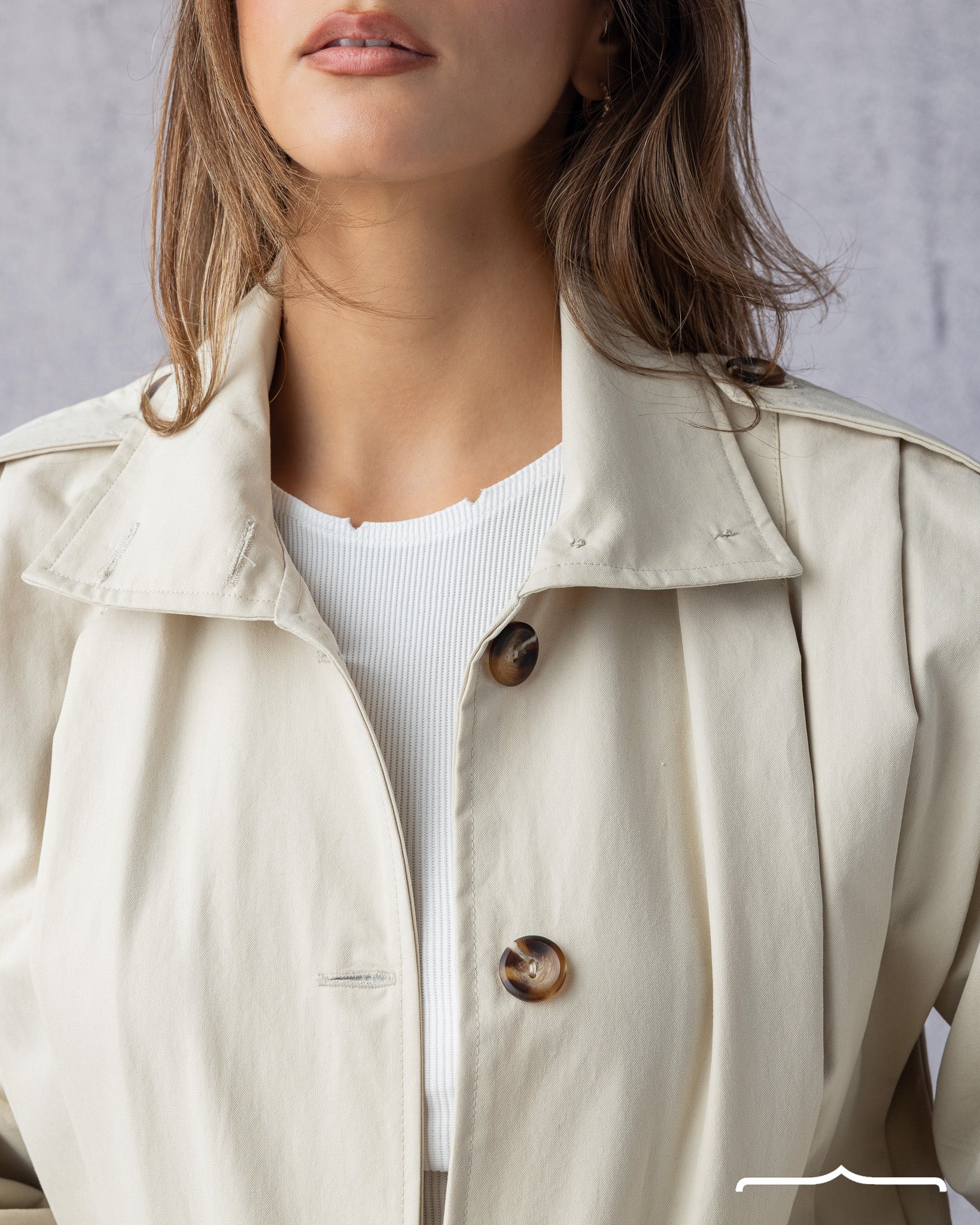 Trench Jacket in Beige