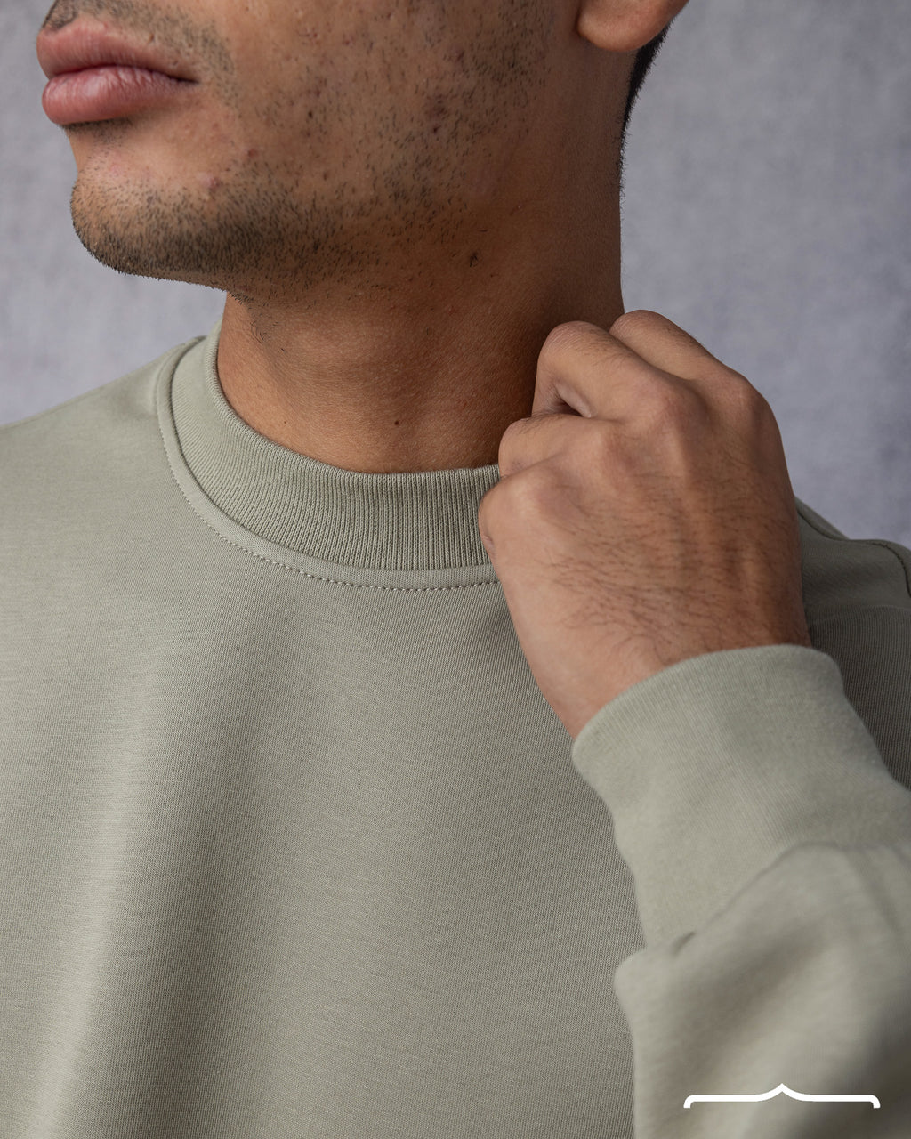 Crew Neck Sweatshirt in Olive Volume 2