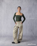 Off shoulder top in Olive for women