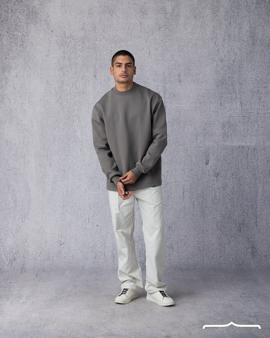 Crew Neck Sweatshirt in Brown Volume 2