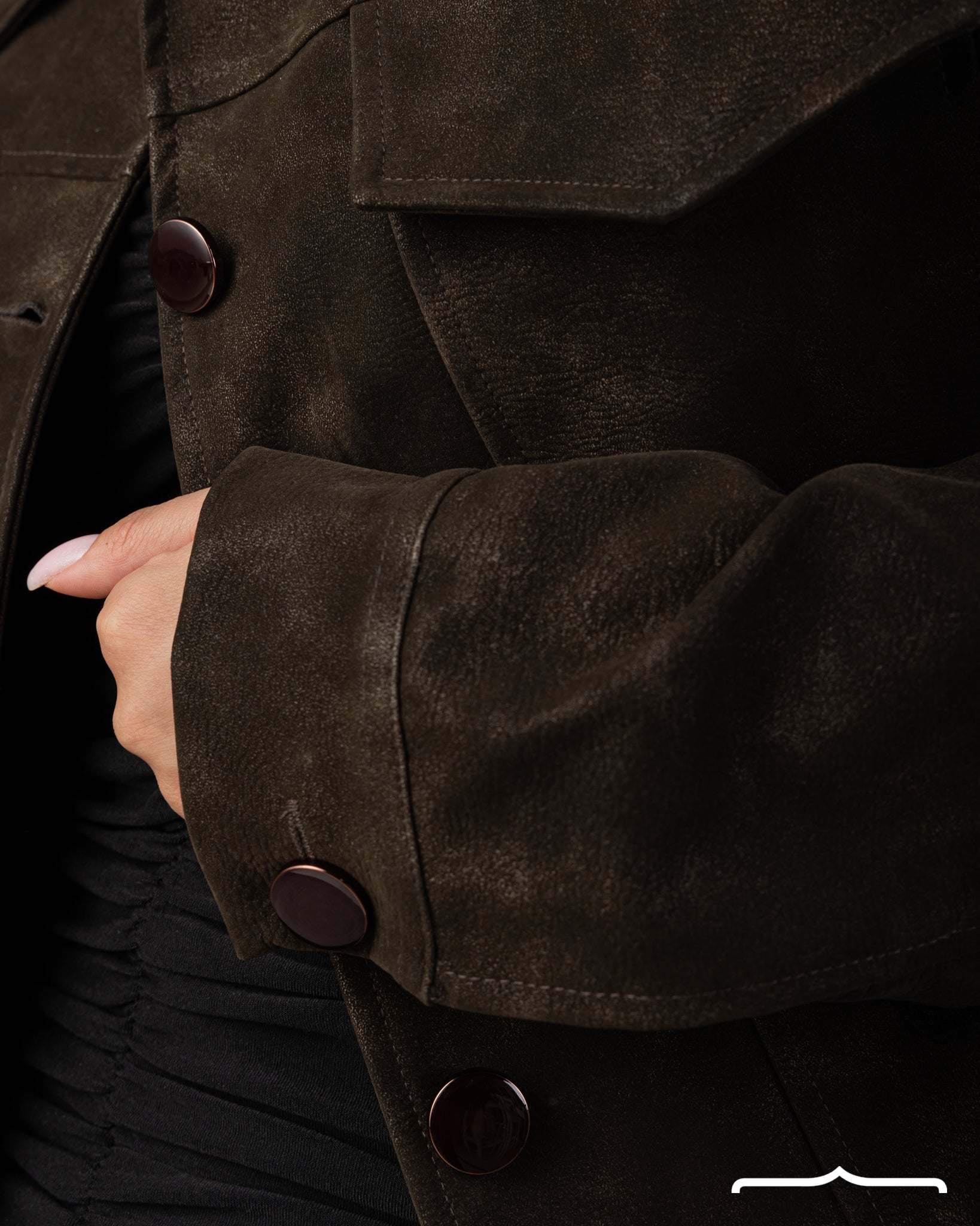 Genuine Suede jacket with front pockets