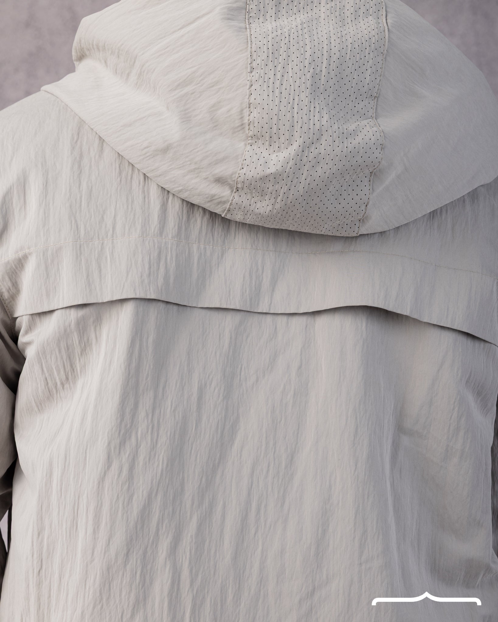 Hooded Puffer Waterproof Jacket in Light grey