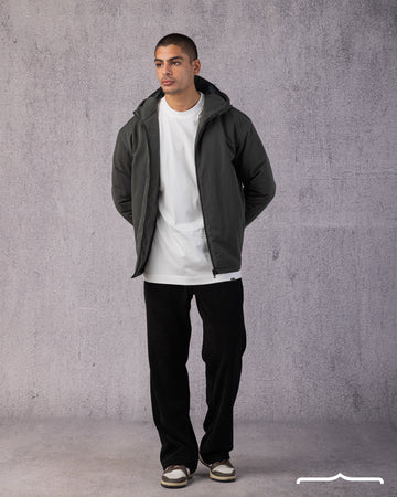 Hooded Puffer Waterproof Jacket in Olive