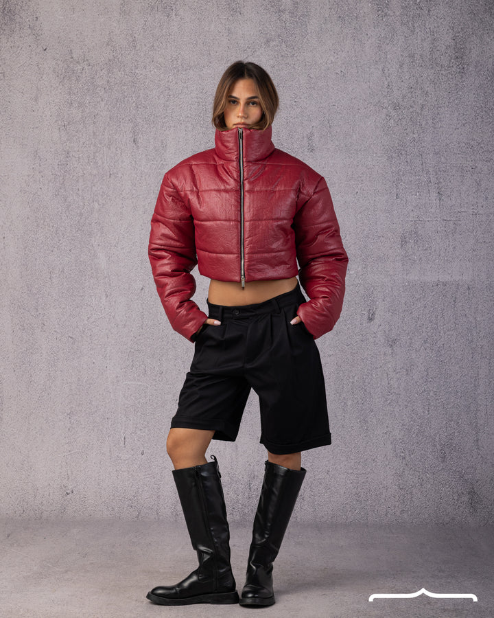 Cropped Waterproof Bomber Jacket