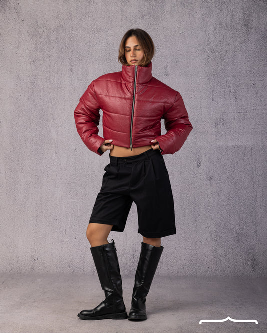 Cropped Waterproof Bomber Jacket