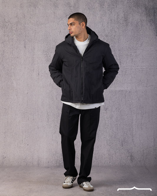 Hooded Puffer Waterproof Jacket in black