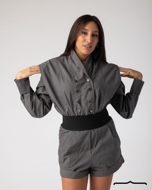 Structured Jumpsuit in Grey