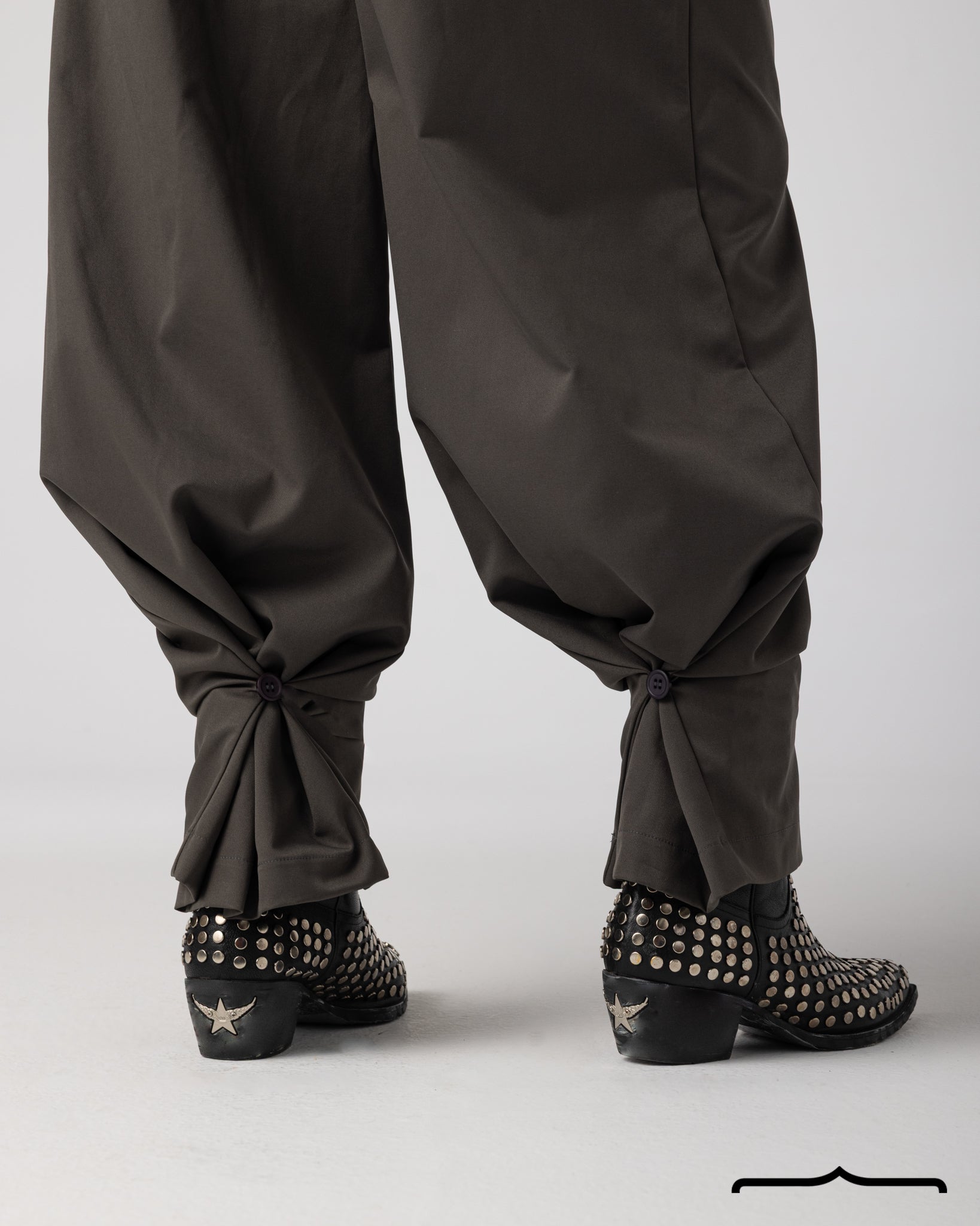Sculpted Balloon Trousers in Grey