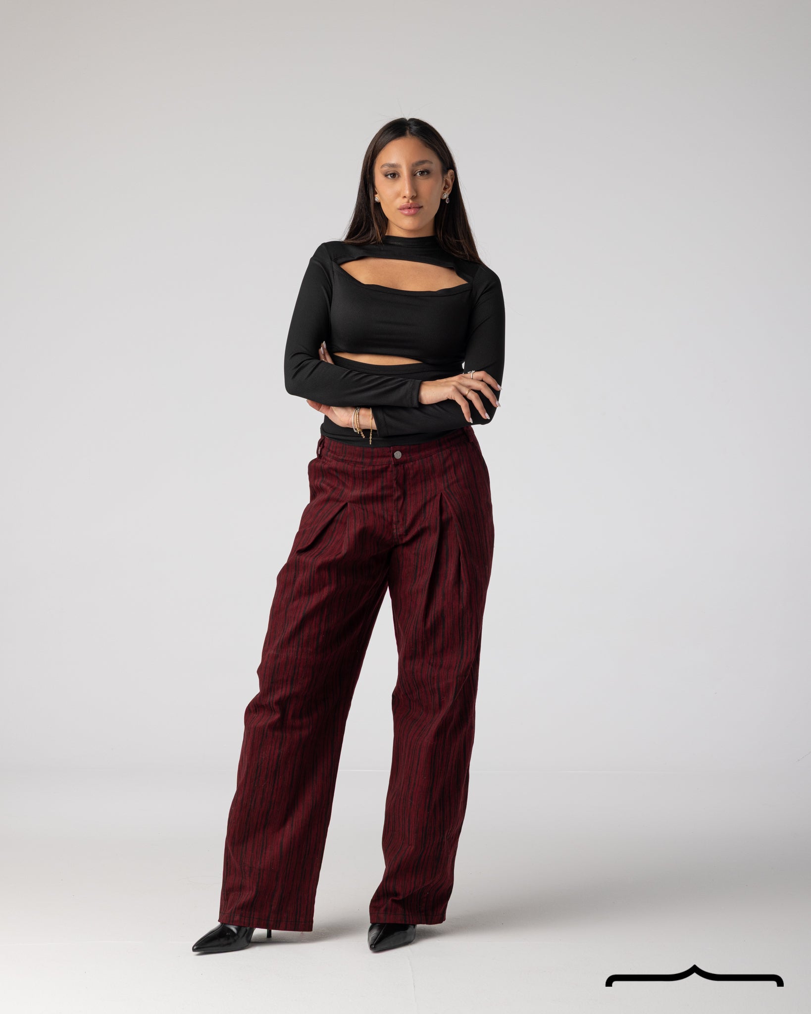 Cut-Out Top in Black