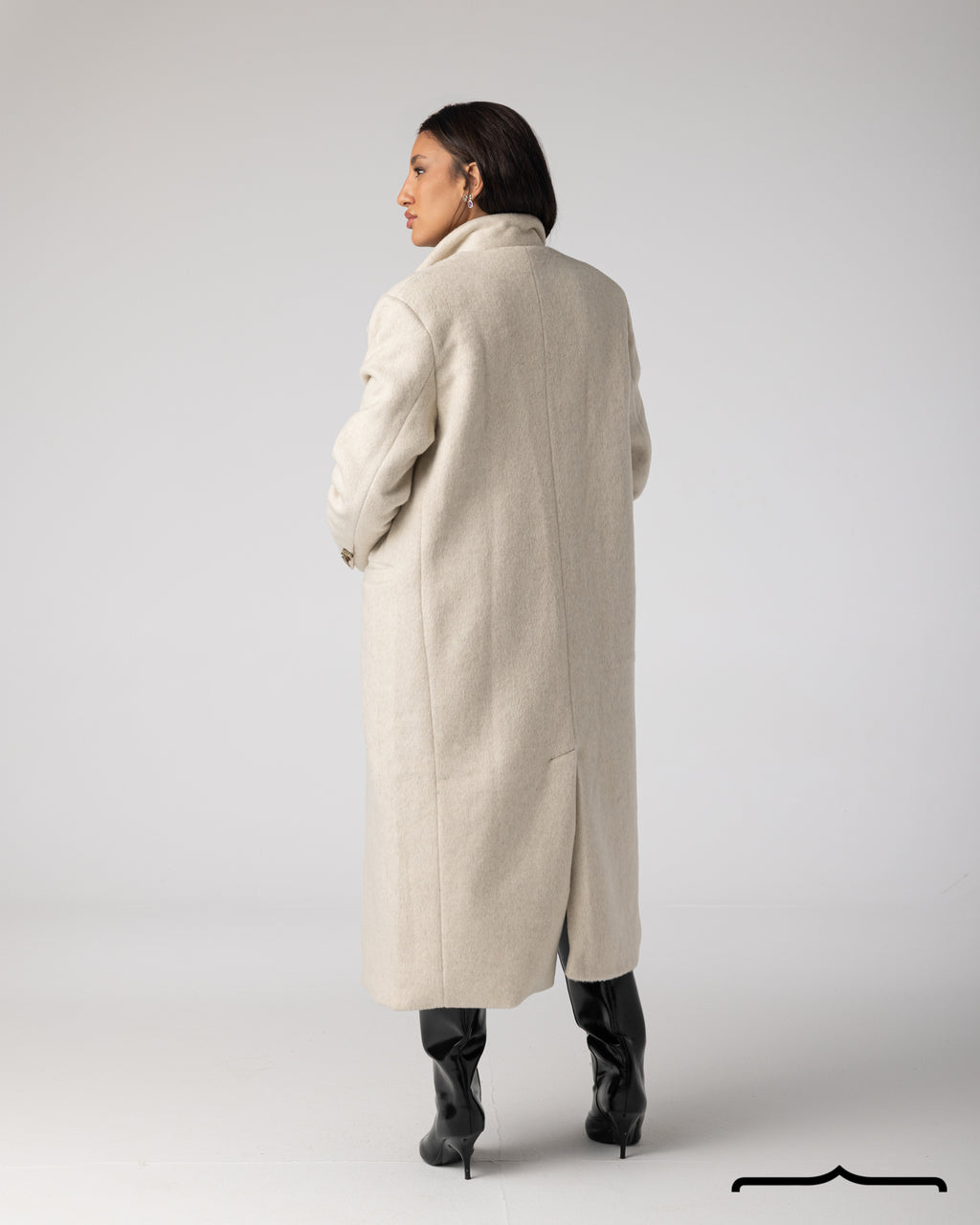 Long Beige Wool Coat