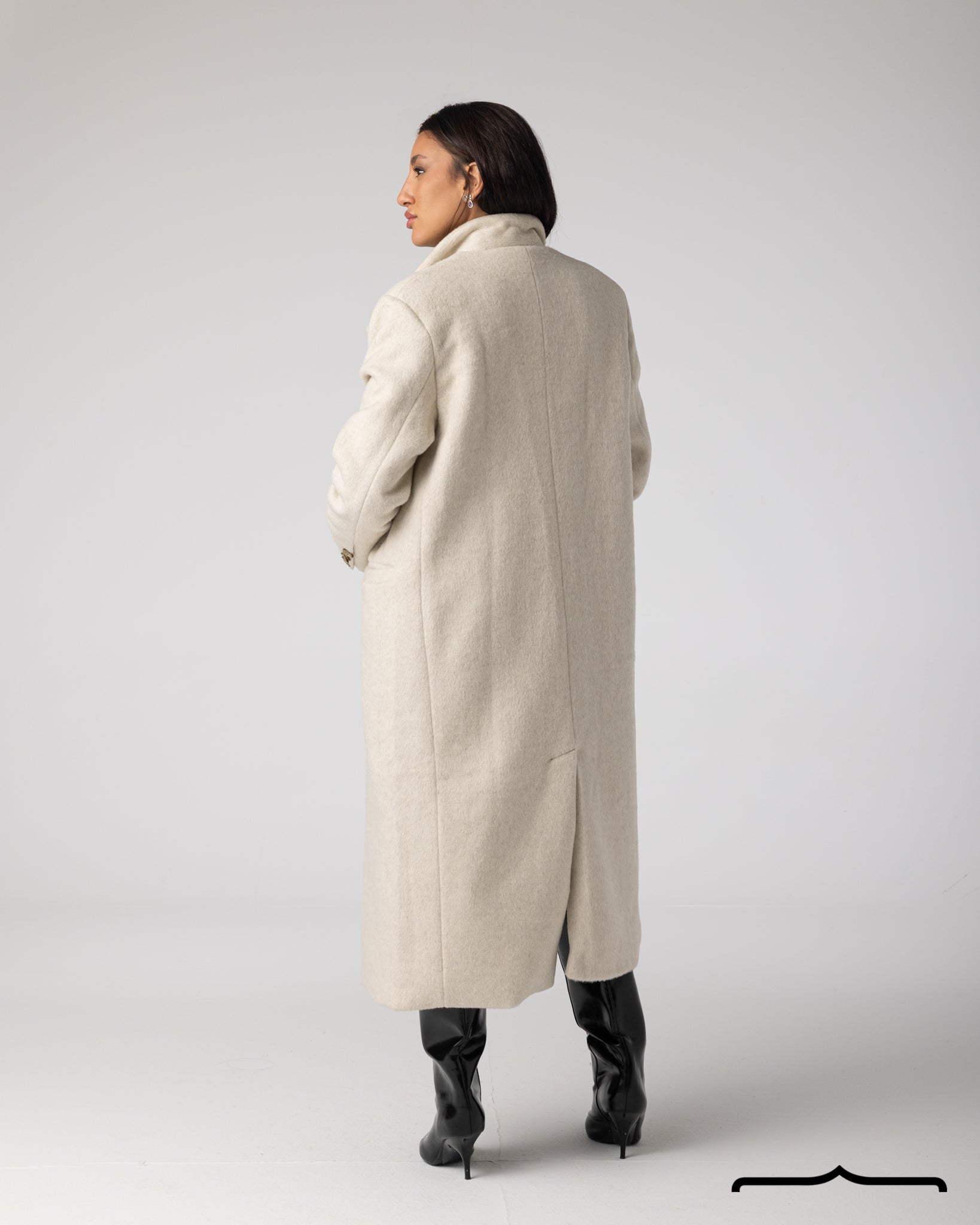 Long Beige Wool Coat