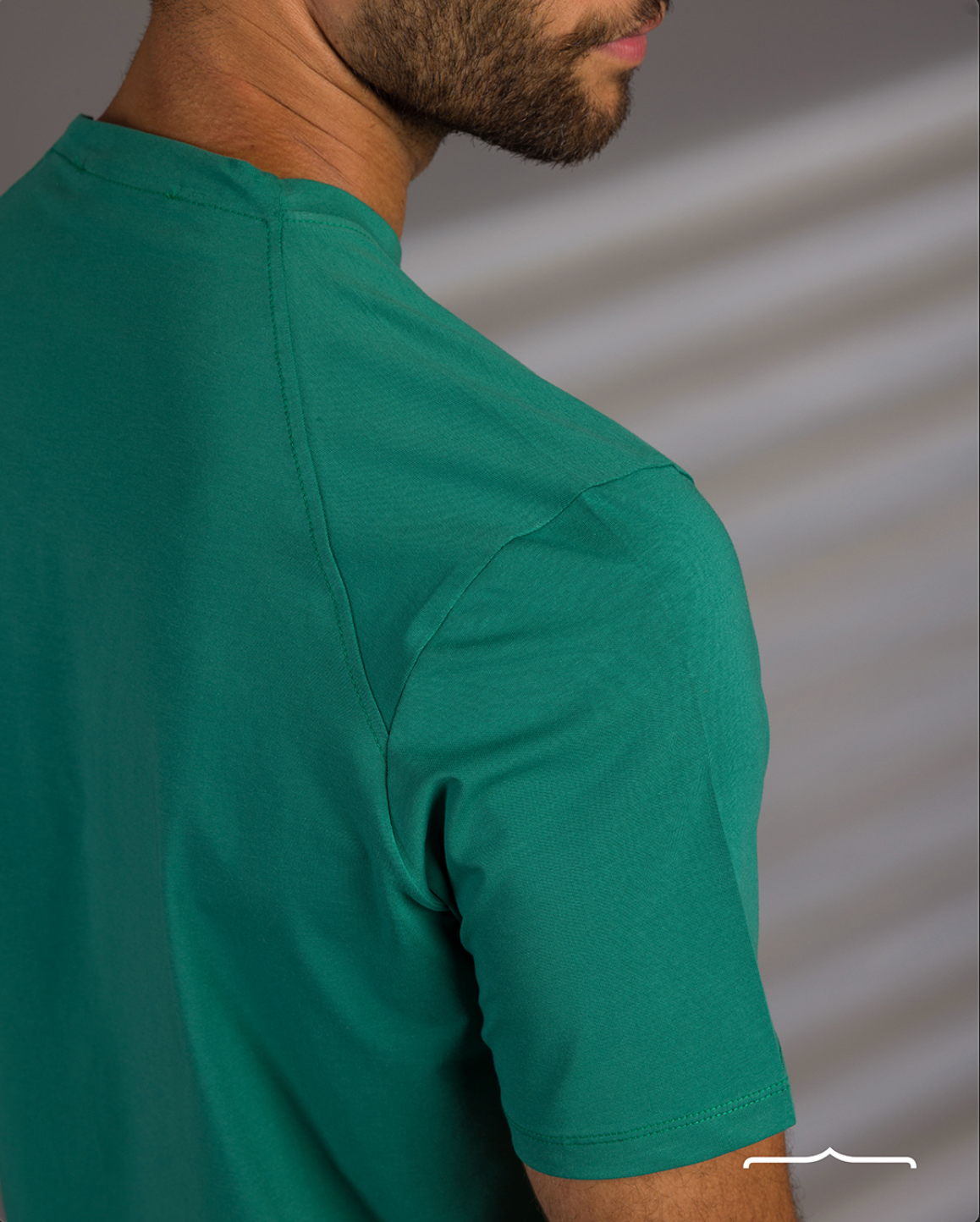 Curved T-Shirt Hem Volume 2 T-Shirt in Green