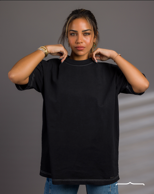 F311 Washed  oversize T-shirt in Black