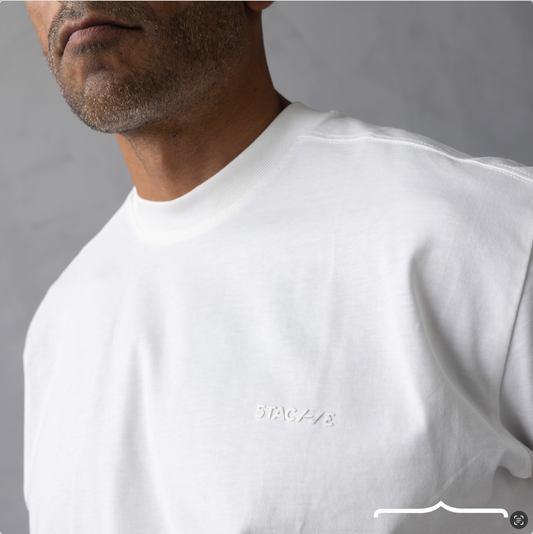 5TAC113 Rubber Detailed T-shirt in White