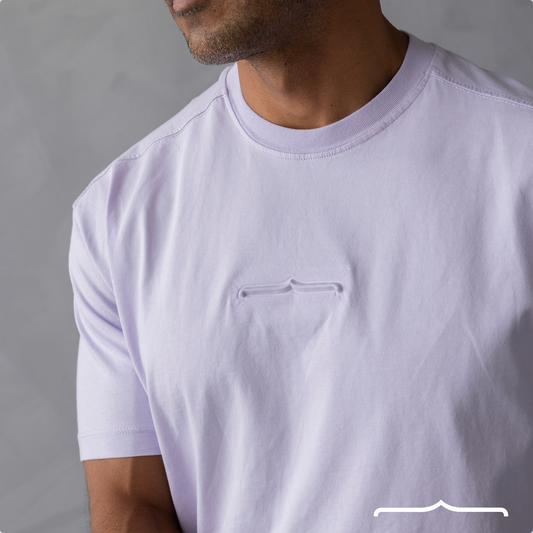 Stache icon T-shirt in Lavender