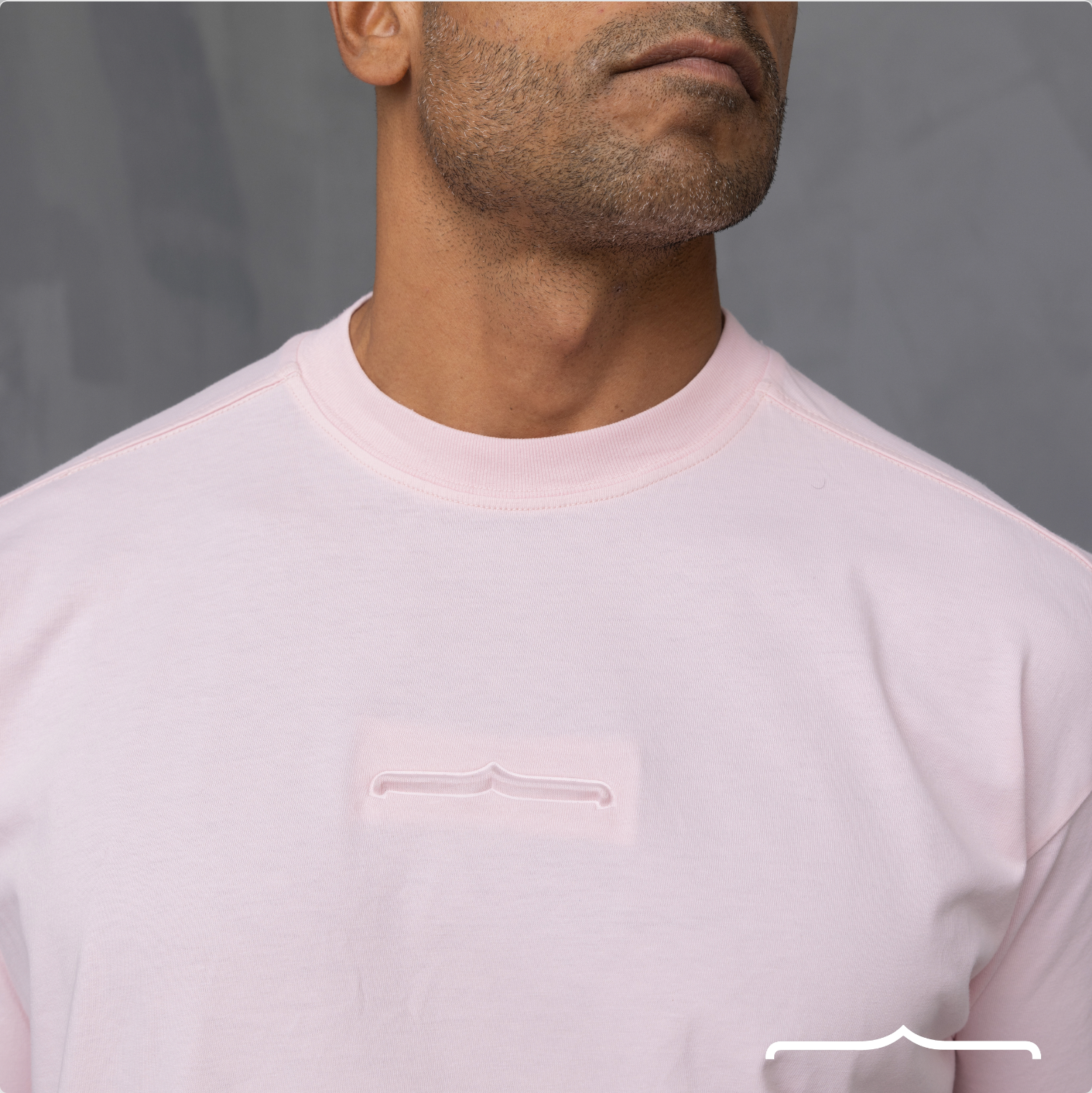Stache icon T-shirt in Pink