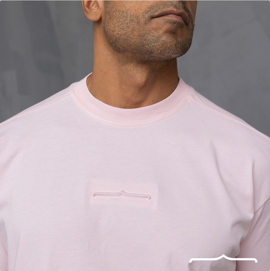 Stache icon T-shirt in Pink