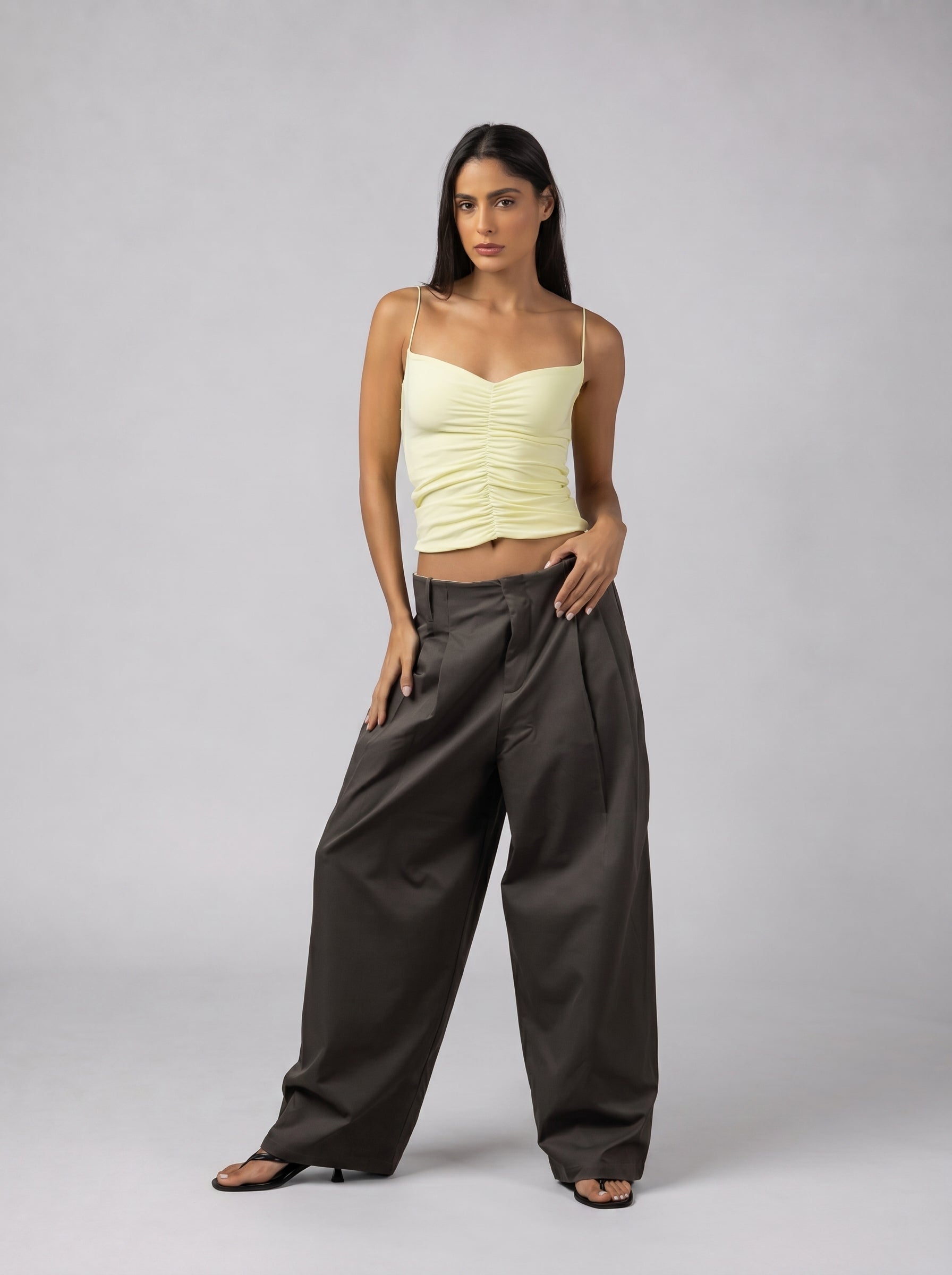 Sculpted Balloon Trousers in Grey