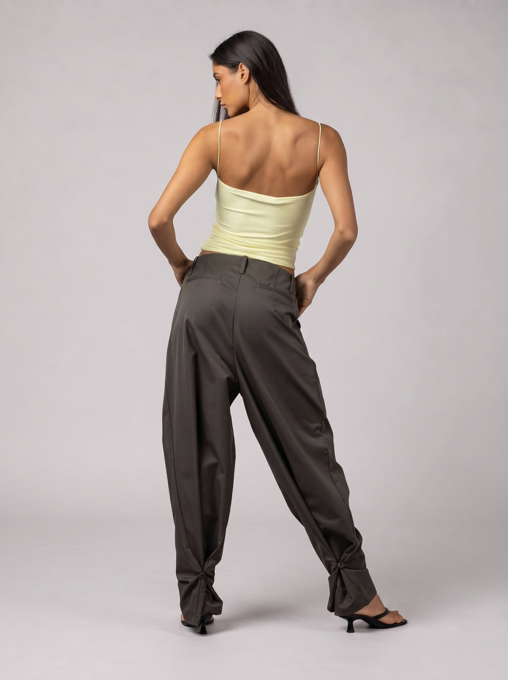Sculpted Balloon Trousers in Grey