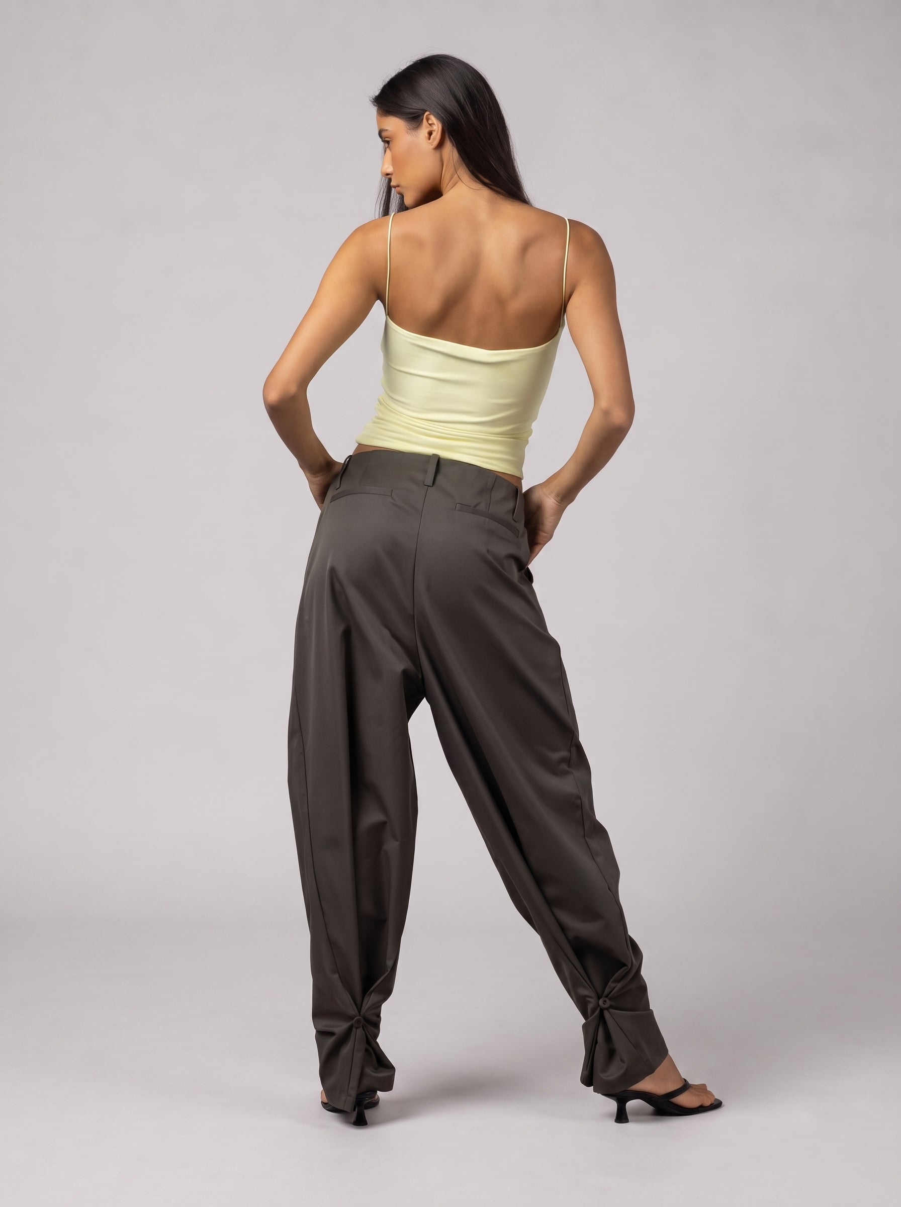 Sculpted Balloon Trousers in Grey