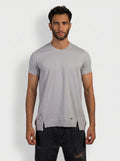 Side Split Volume 2 T-Shirt in Light Grey
