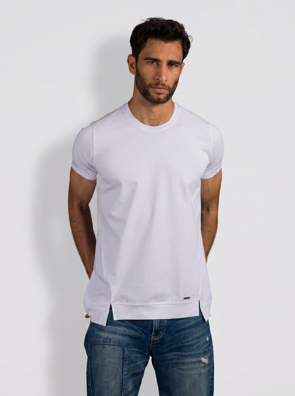 Side Split Volume 2 T-Shirt in White