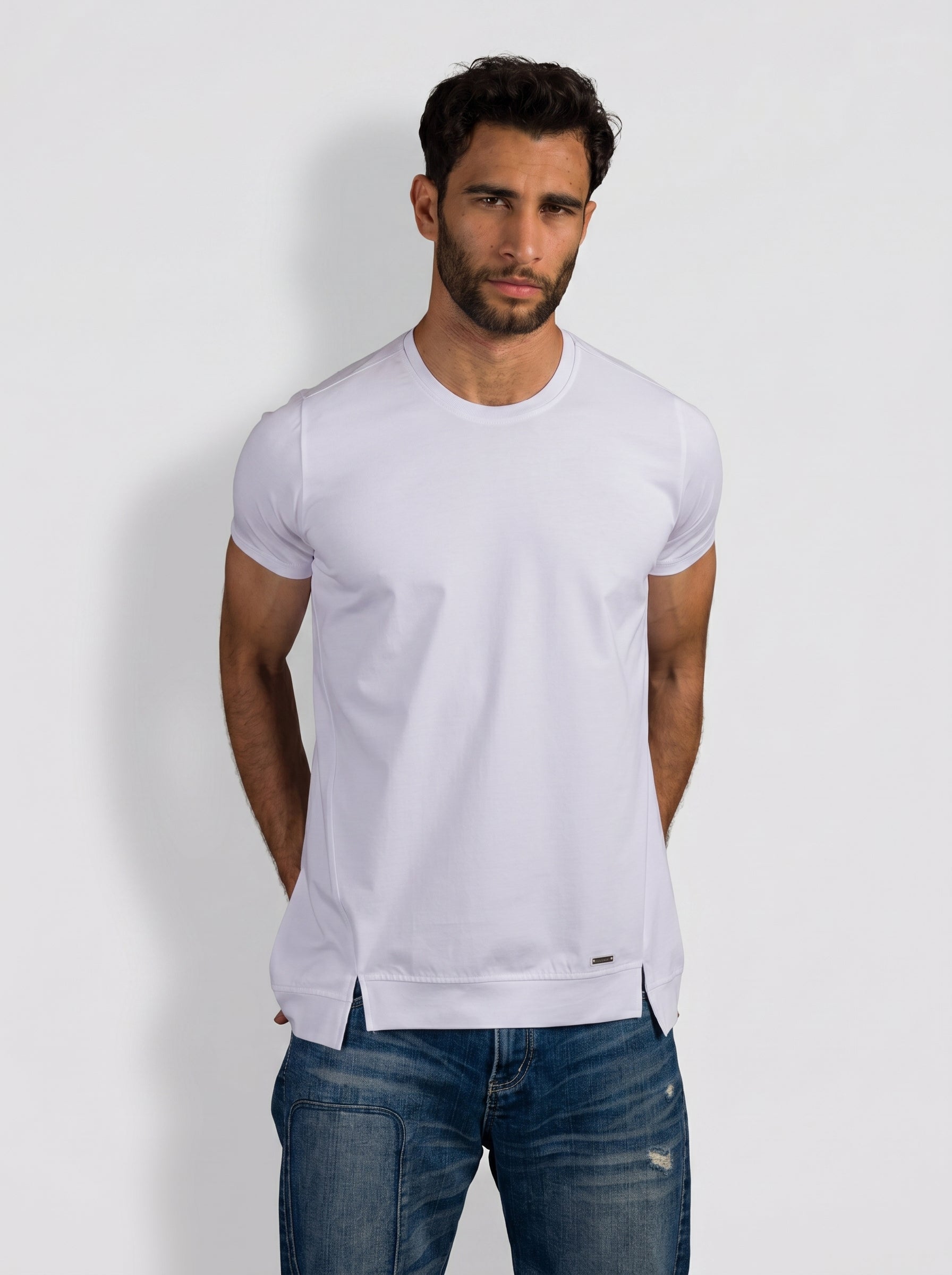 Side Split Volume 2 T-Shirt in White