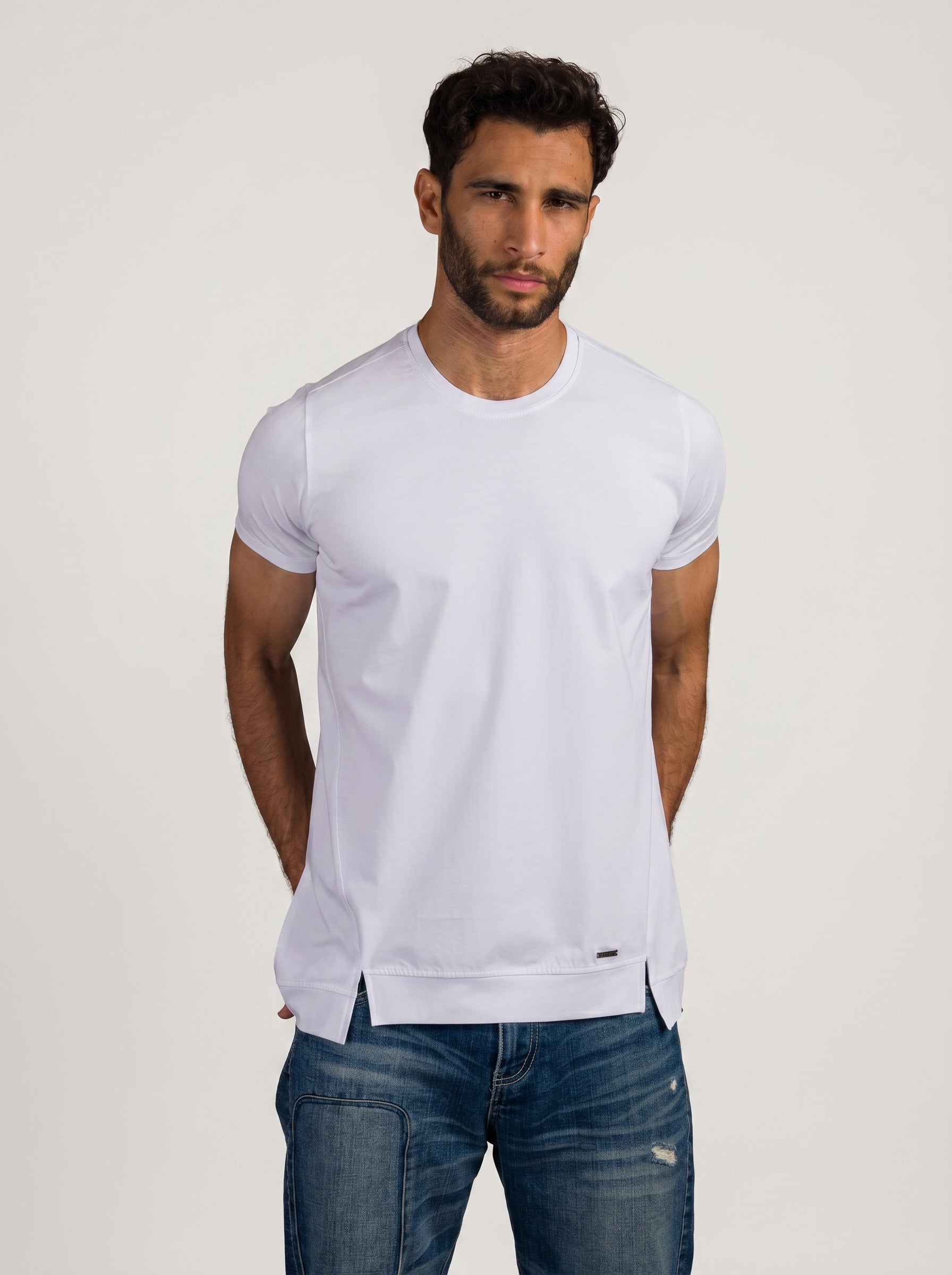 Side Split Volume 2 T-Shirt in White