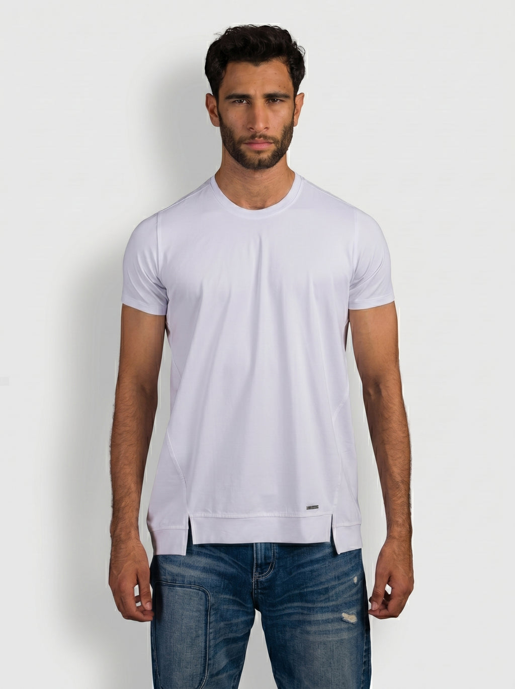Side Split Volume 2 T-Shirt in White