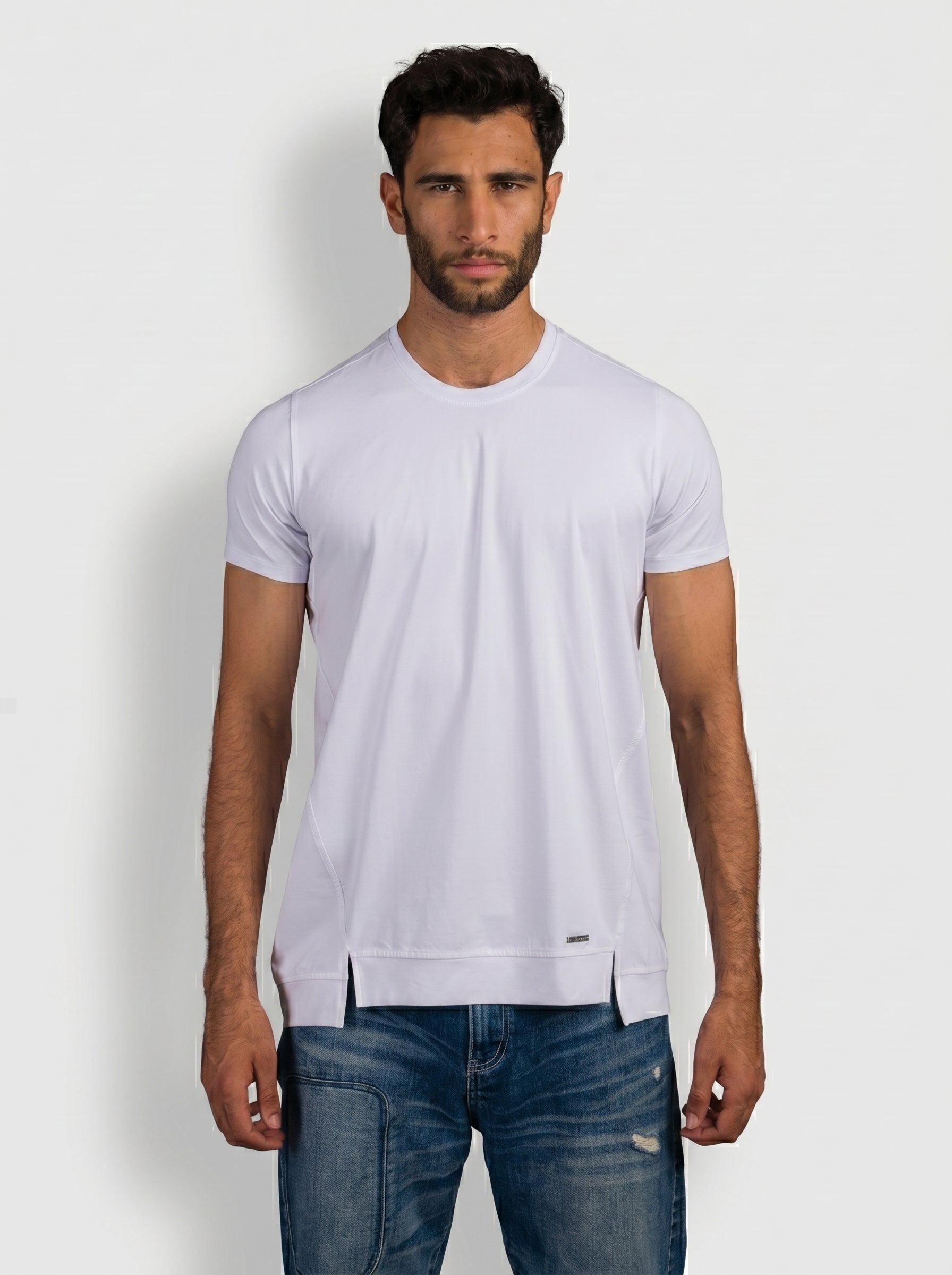 Side Split Volume 2 T-Shirt in White