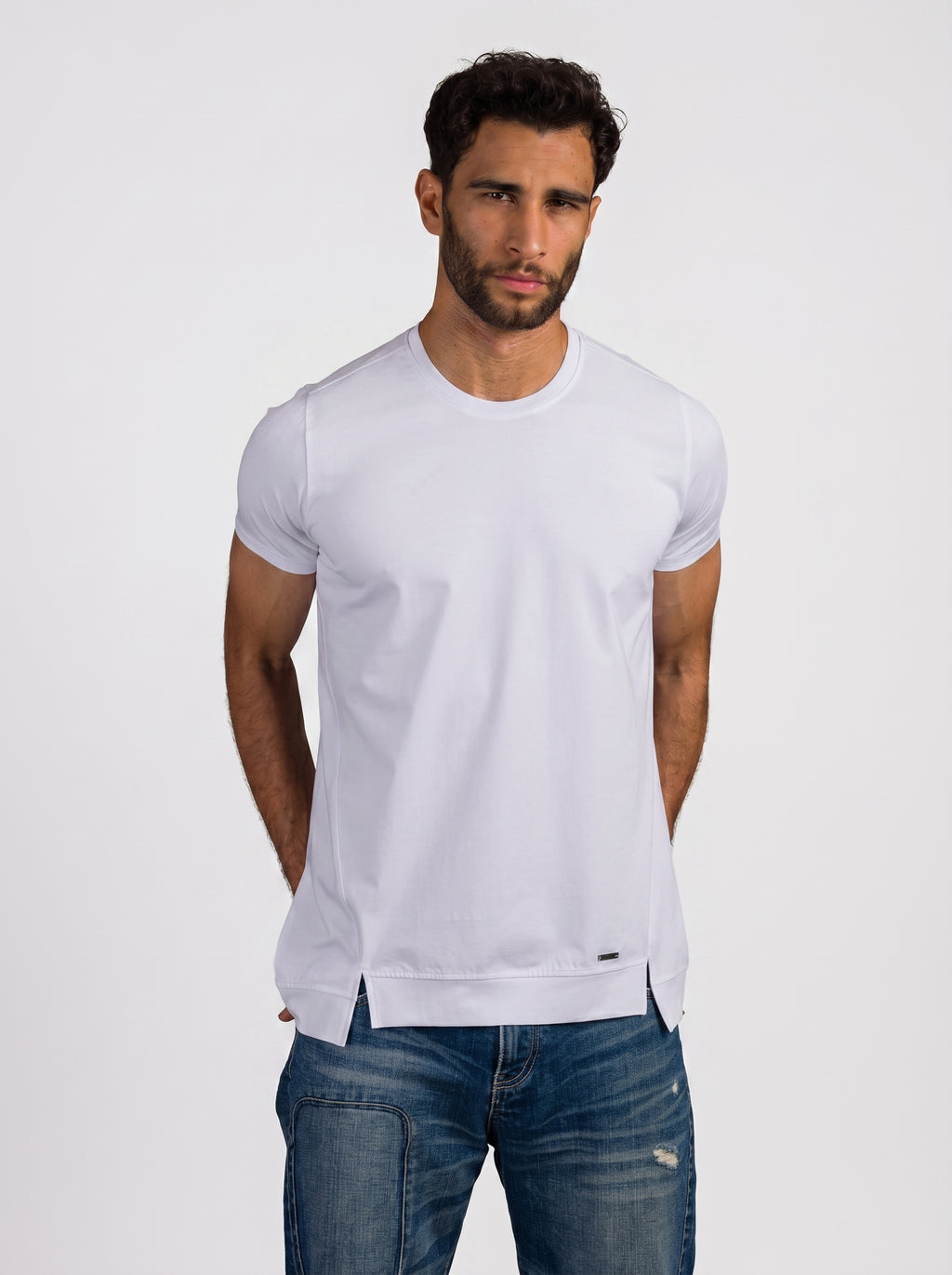 Side Split Volume 2 T-Shirt in White