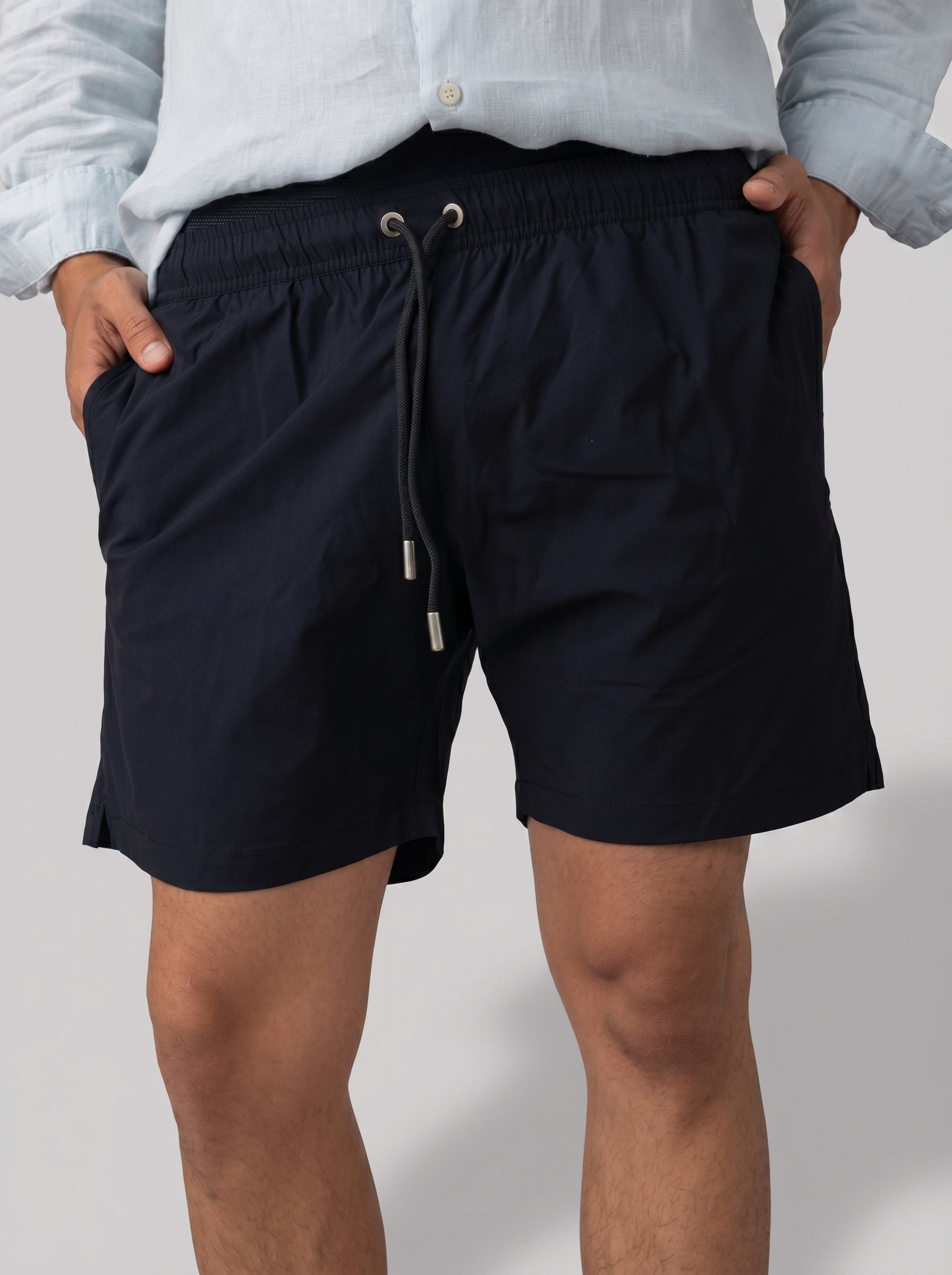 Solid Swim Short in Navy blue