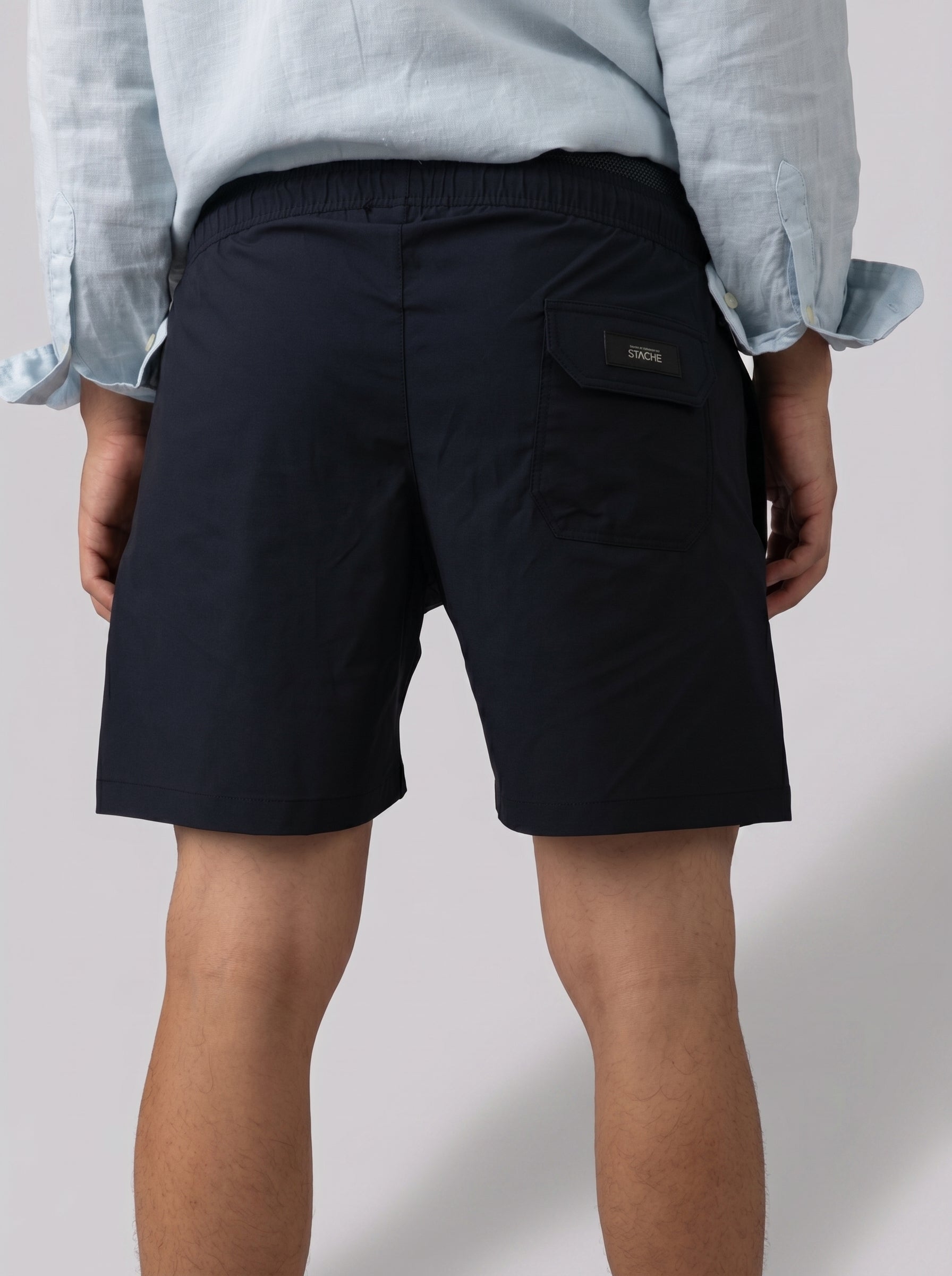 Solid Swim Short in Navy blue
