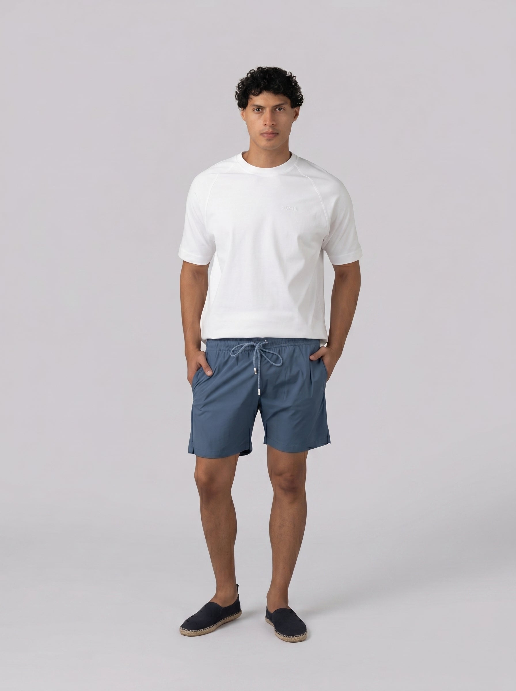 Solid Swim Short in Blue